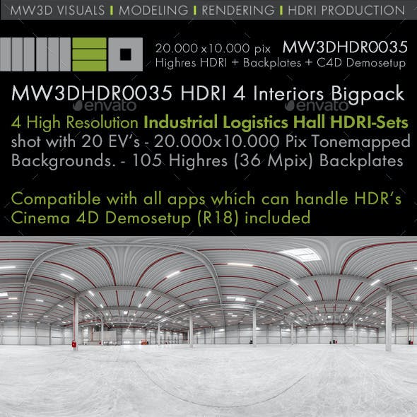 MW3DHDR0035 - 4 Industrial Logistc Hall HDRI Sets