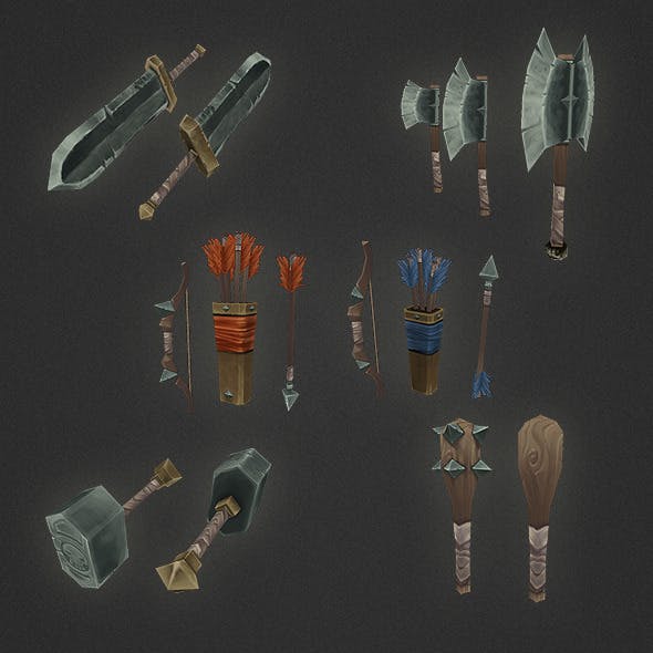 Low Poly Weapon Set 05