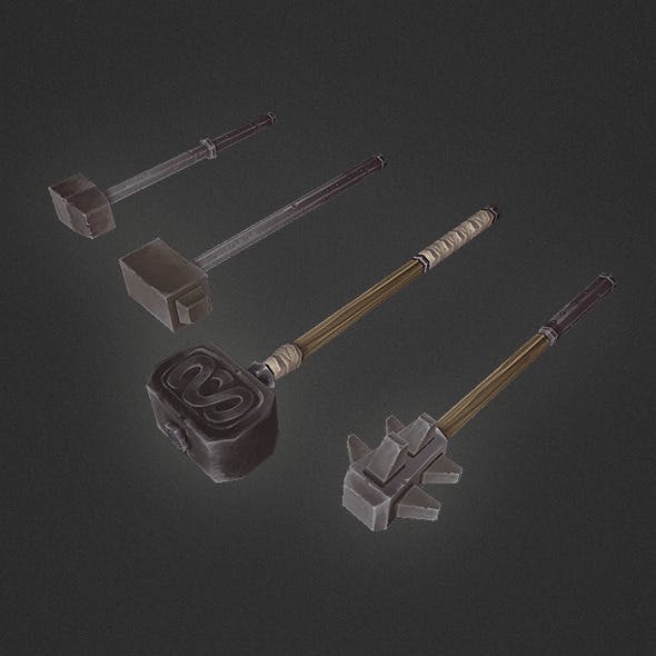 Low Poly Weapon Set 04