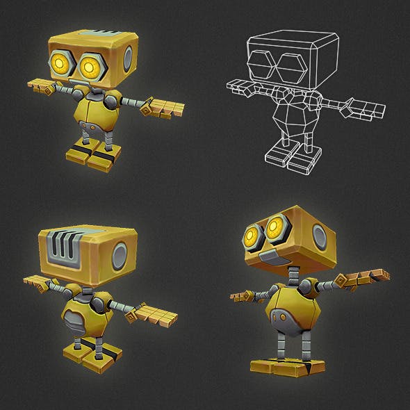 Low Poly Robot Character AL