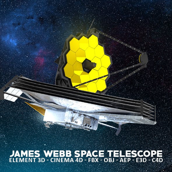 James Webb Space Telescope 3D Model for Element 3D & Cinema 4D