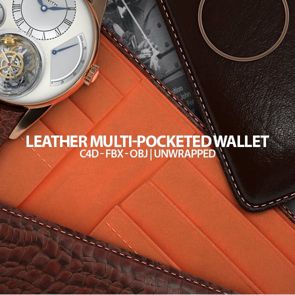 Leather Wallet 3D Model