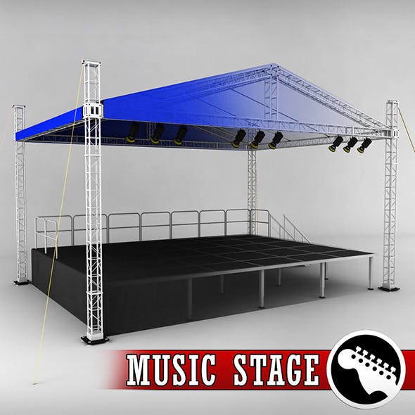 Music stage platform scaffolding