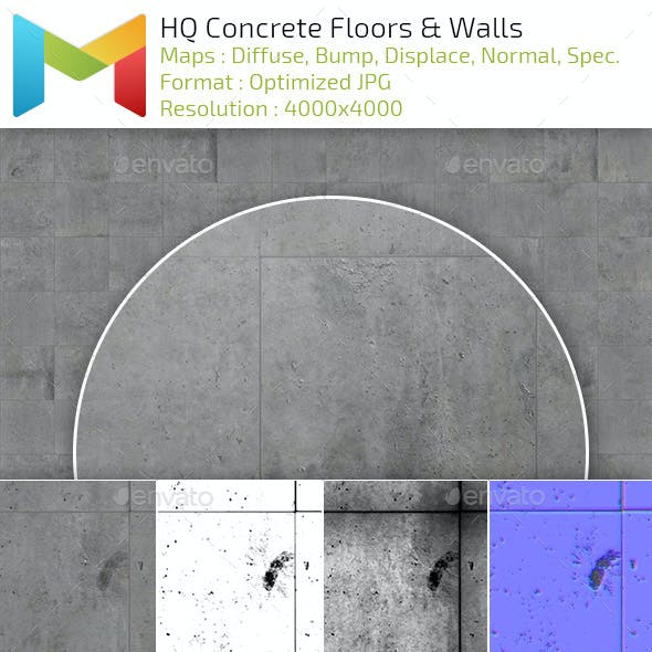 Concrete Floors and Walls HQ Textures