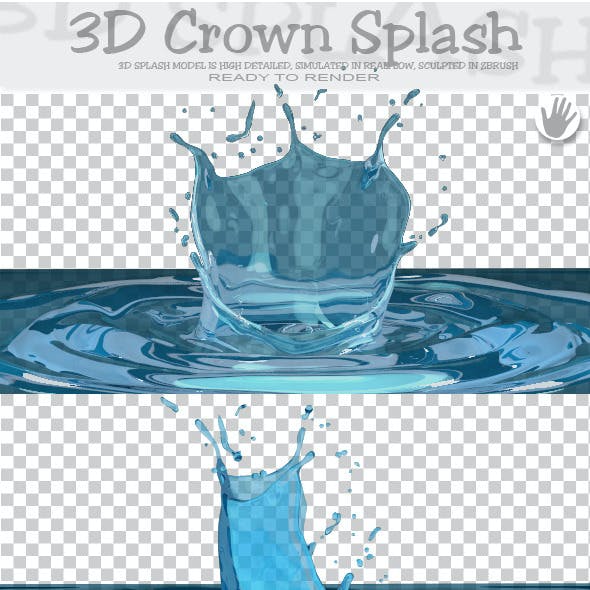 HD Crown Water Paint Liquid Splash