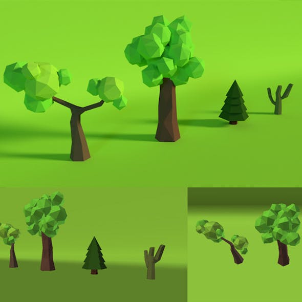 LowPoly Trees .Pack4