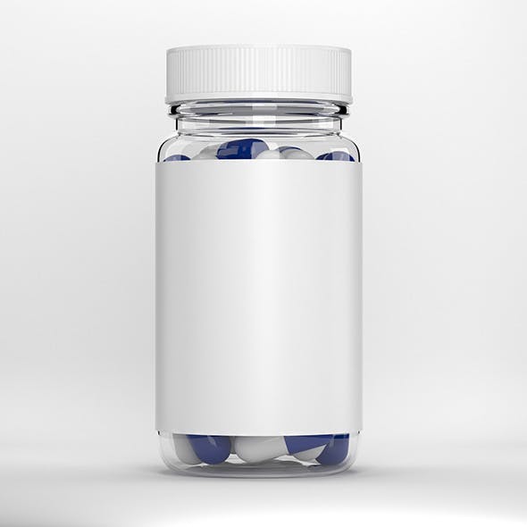 Glass pill bottle