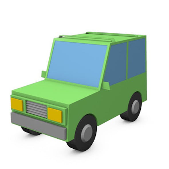 Low Poly Style Toy car