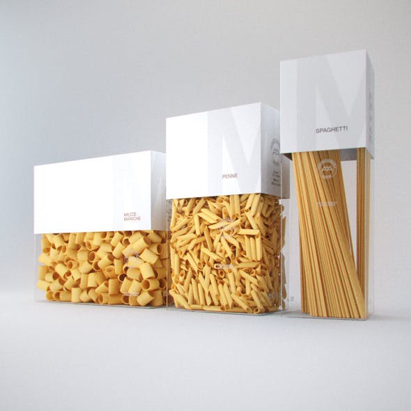 Photorelistic Pasta boxes