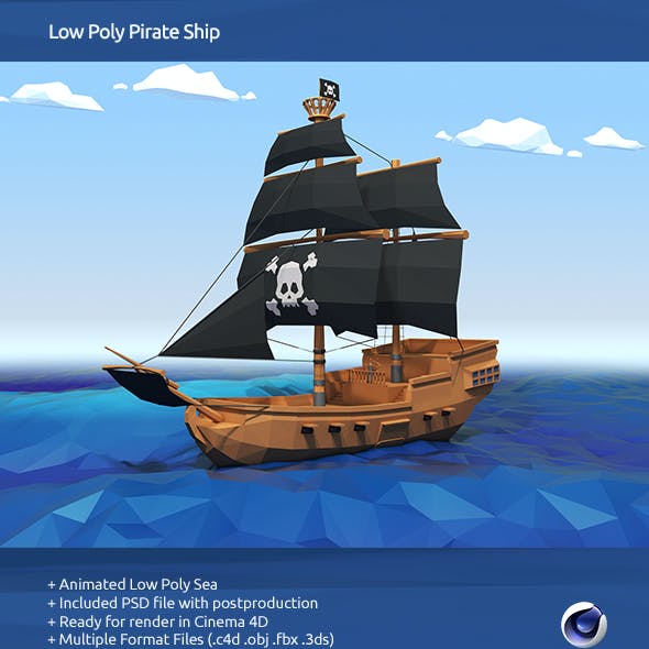 Low Poly Pirate Ship