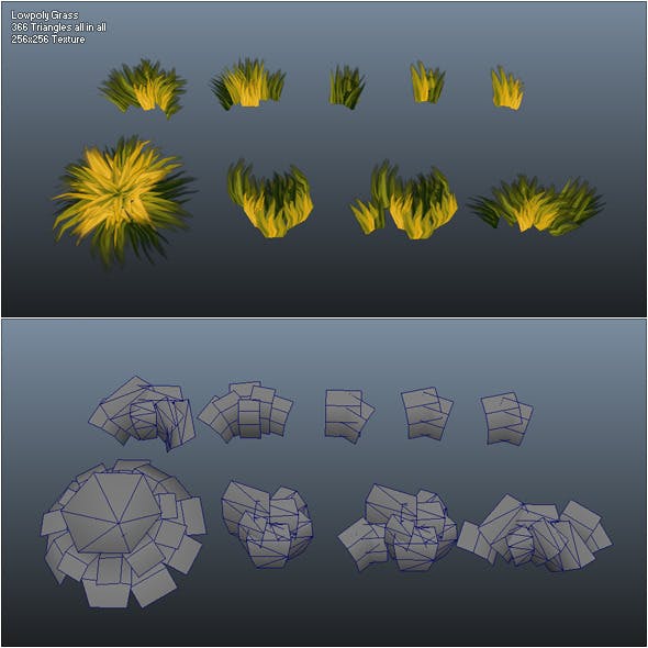Low Poly Grass Pack