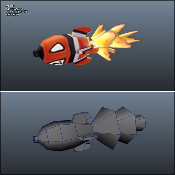 Low Poly Missile