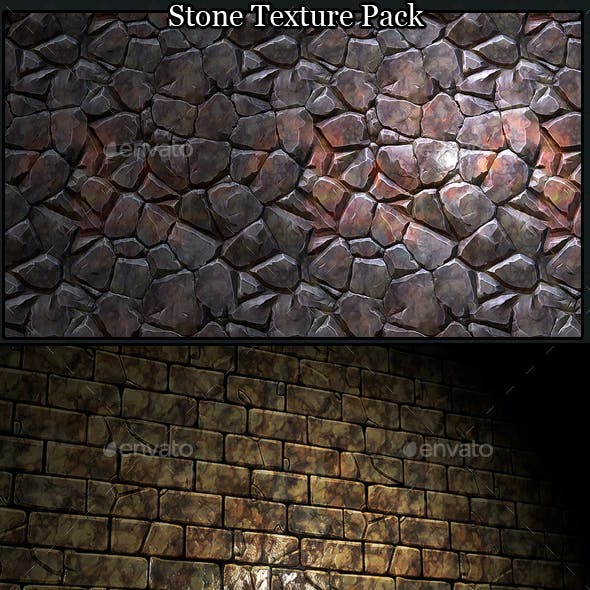 Stone Wall / Rock Floor Texture Tiles Pack