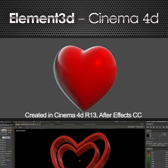 Love Heart Element  3D & Cinema4D